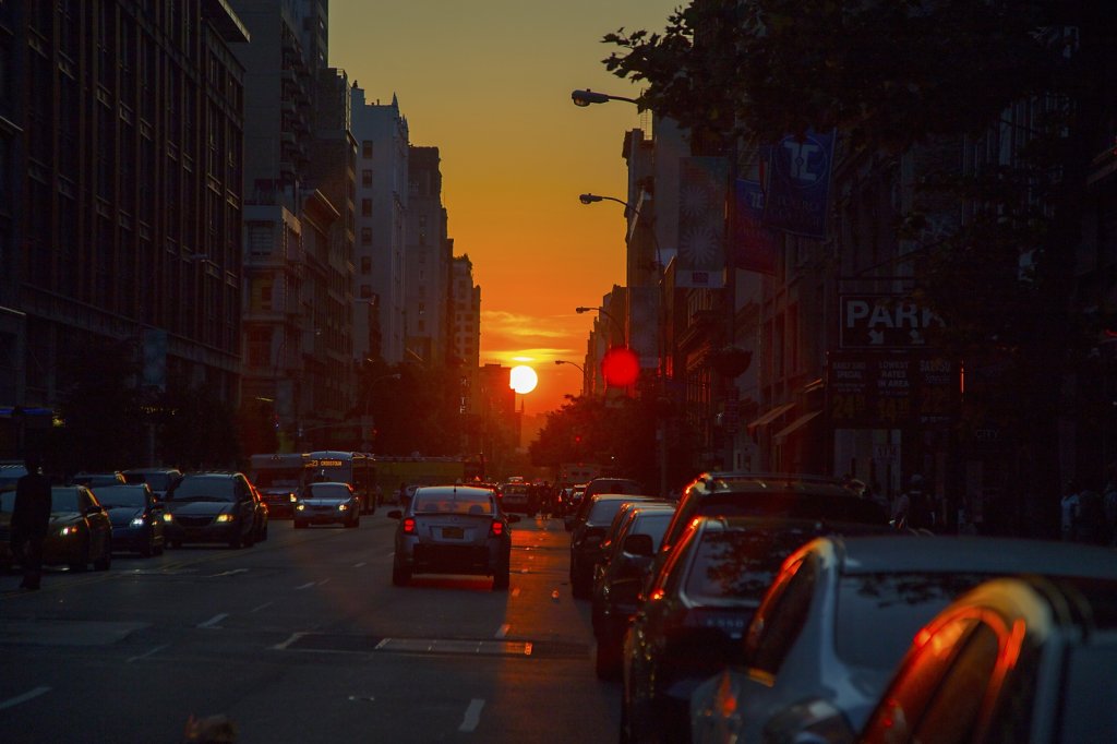 The Day After Manhattanhenge from 23rd Street