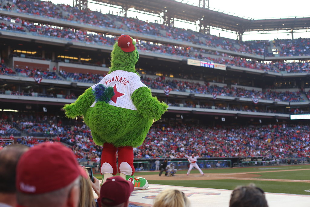 The Phillie Phanatic Doing His Thing 